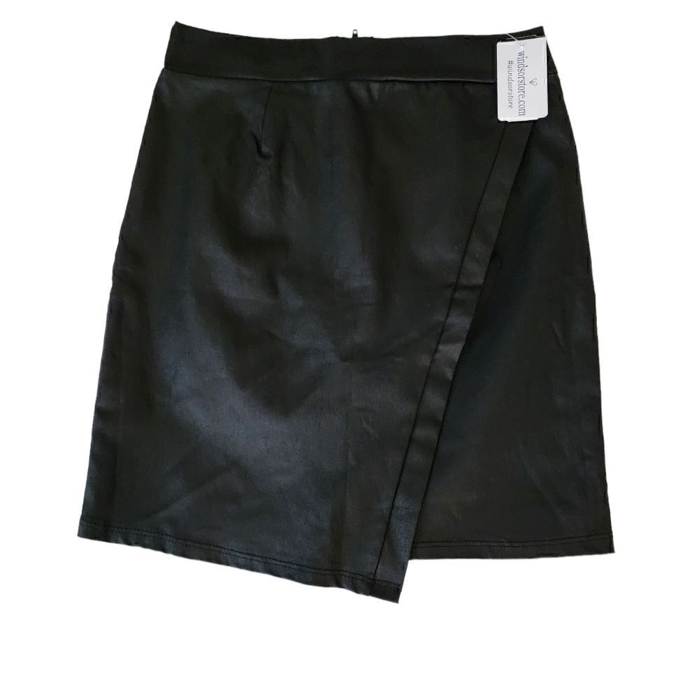 Windsor black leather Ever Stylin mini skirt - Picture 3 of 6